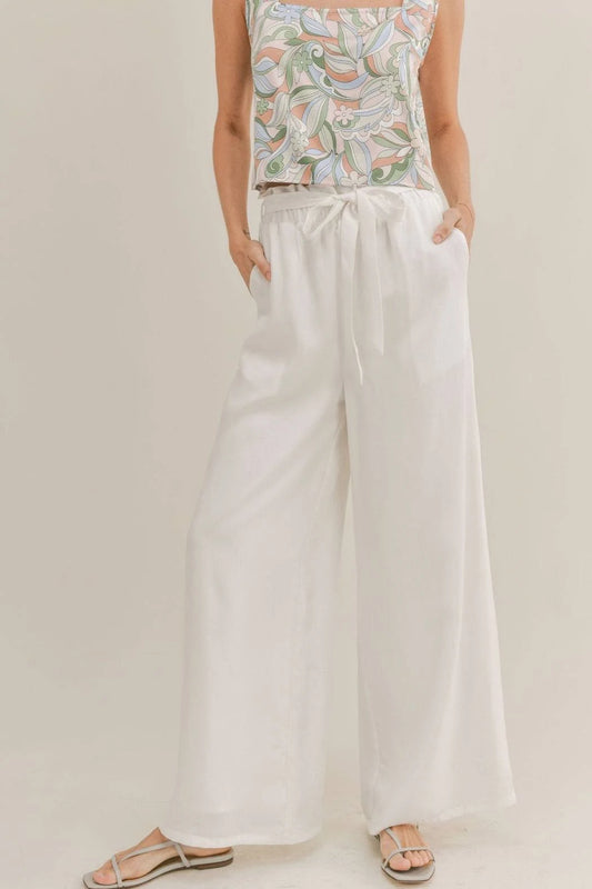 Miranda Wide-Leg Belted Pants